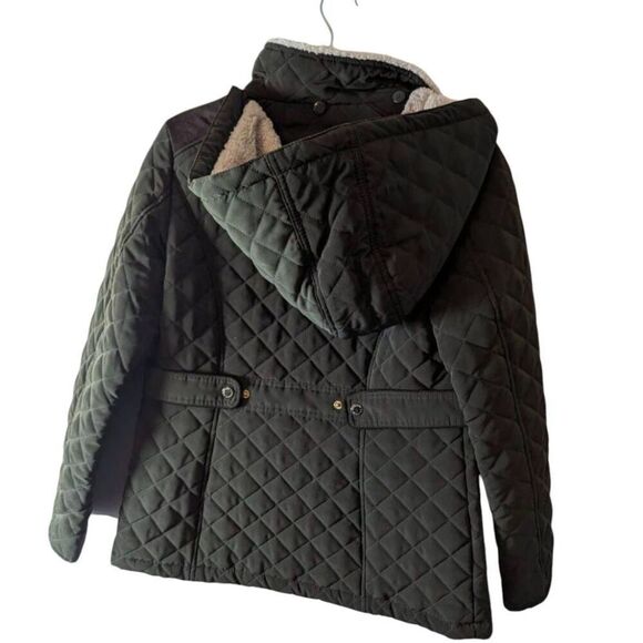 NWOT LAUNDRY BY SHELLI SEGAL Fleece Lined Hooded Quilted Jacket Size S/P - Picture 3 of 3